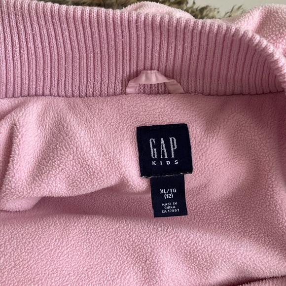Gap Kids Down Fill Long Pink Puffer Jacket - Picture 3 of 6